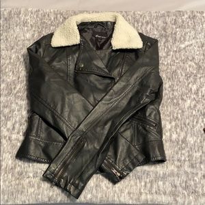 Forever 21 Black 3/4 Leather Jacket